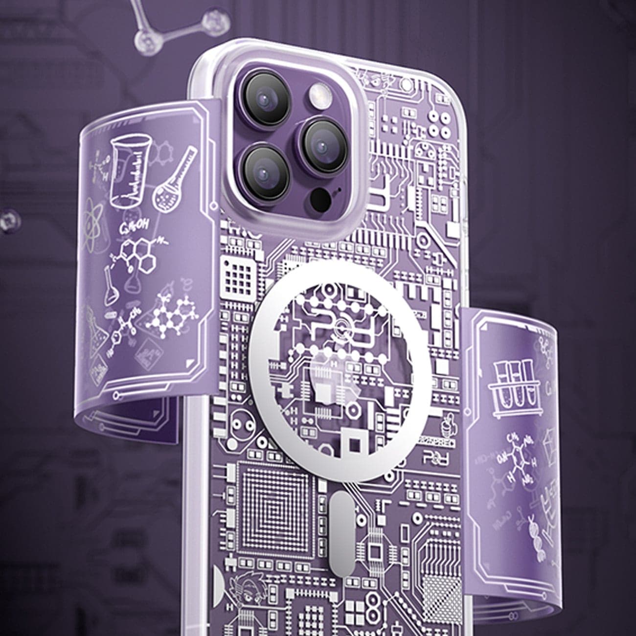 Kingxbar PQY Geek Series - θήκη για Apple iPhone 14 - Ασημί 8