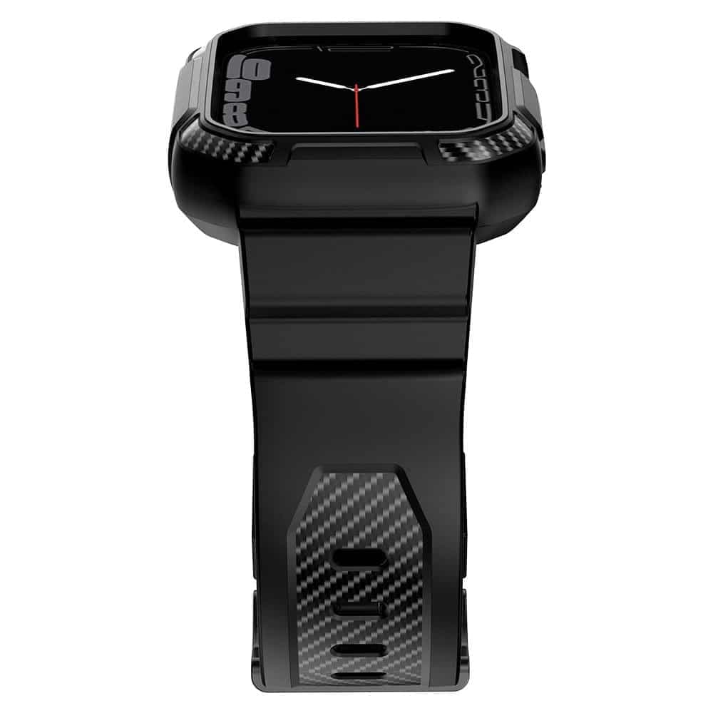 Kingxbar CYF537 2in1 Armored Case for Apple Watch SE/8/7/6/5/4/3/2/1 (45/44/42 mm) with black strap 10