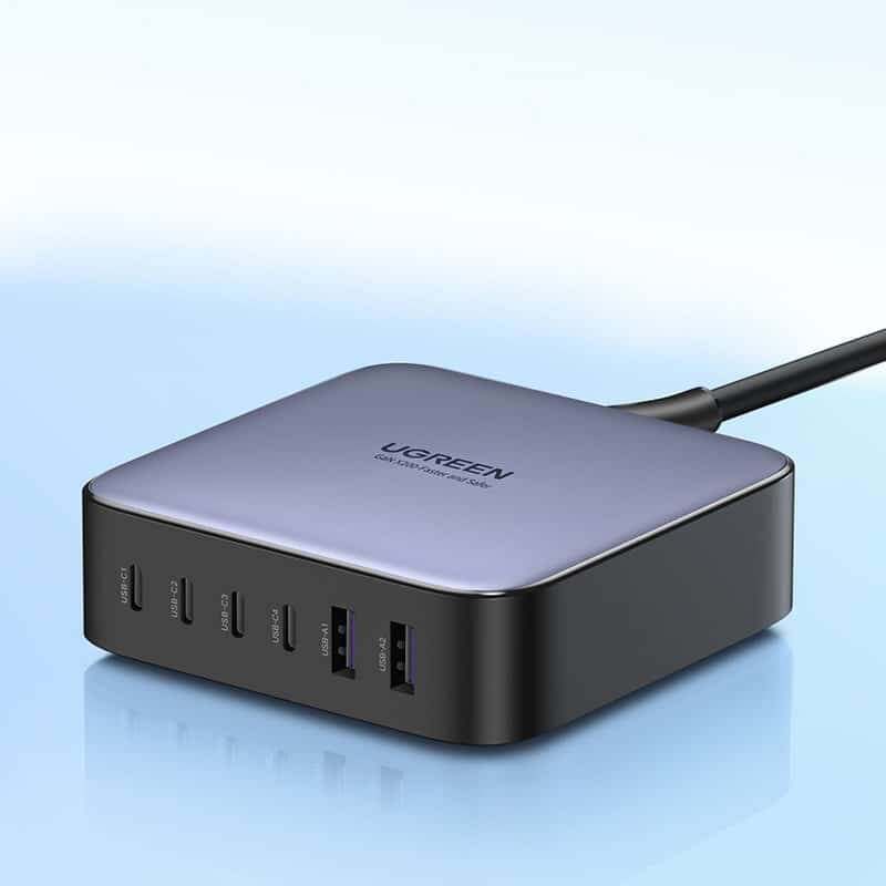Ugreen 200W PPS multi-port charger 4 x USB Type C / 2 x USB-A gray (CD271) 10