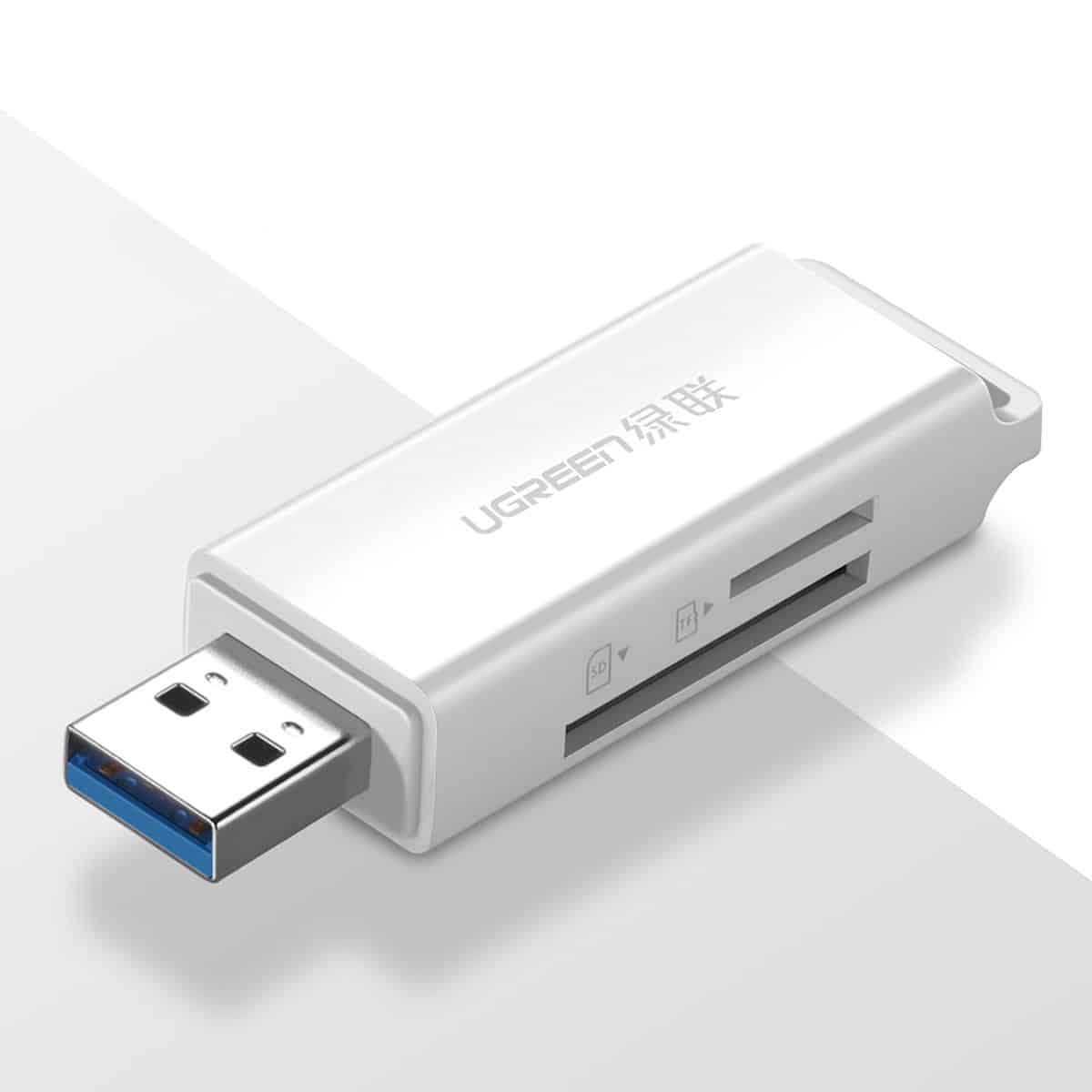 Ugreen portable TF/SD card reader for USB 3.0 white (CM104) 2