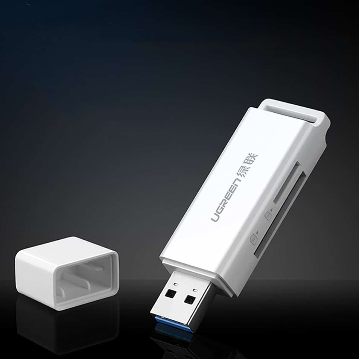 Ugreen portable TF/SD card reader for USB 3.0 white (CM104) 3