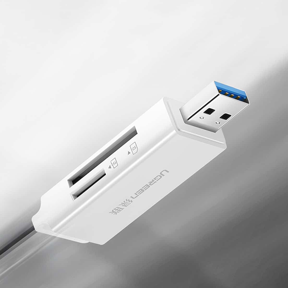 Ugreen portable TF/SD card reader for USB 3.0 white (CM104) 4