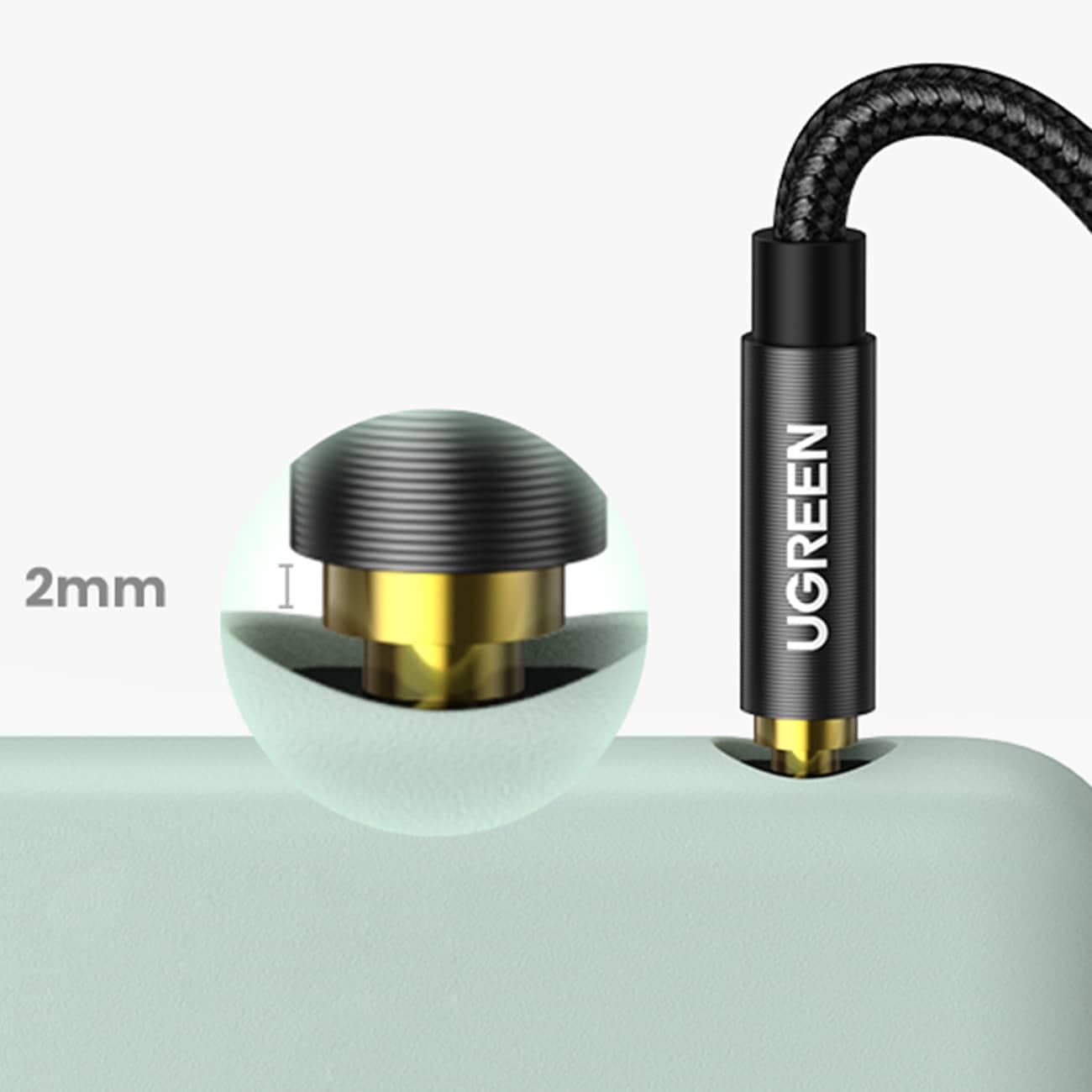 Ugreen AUX audio cable straight minijack 3.5 mm 1.5 m Μπλέ (AV112) 10