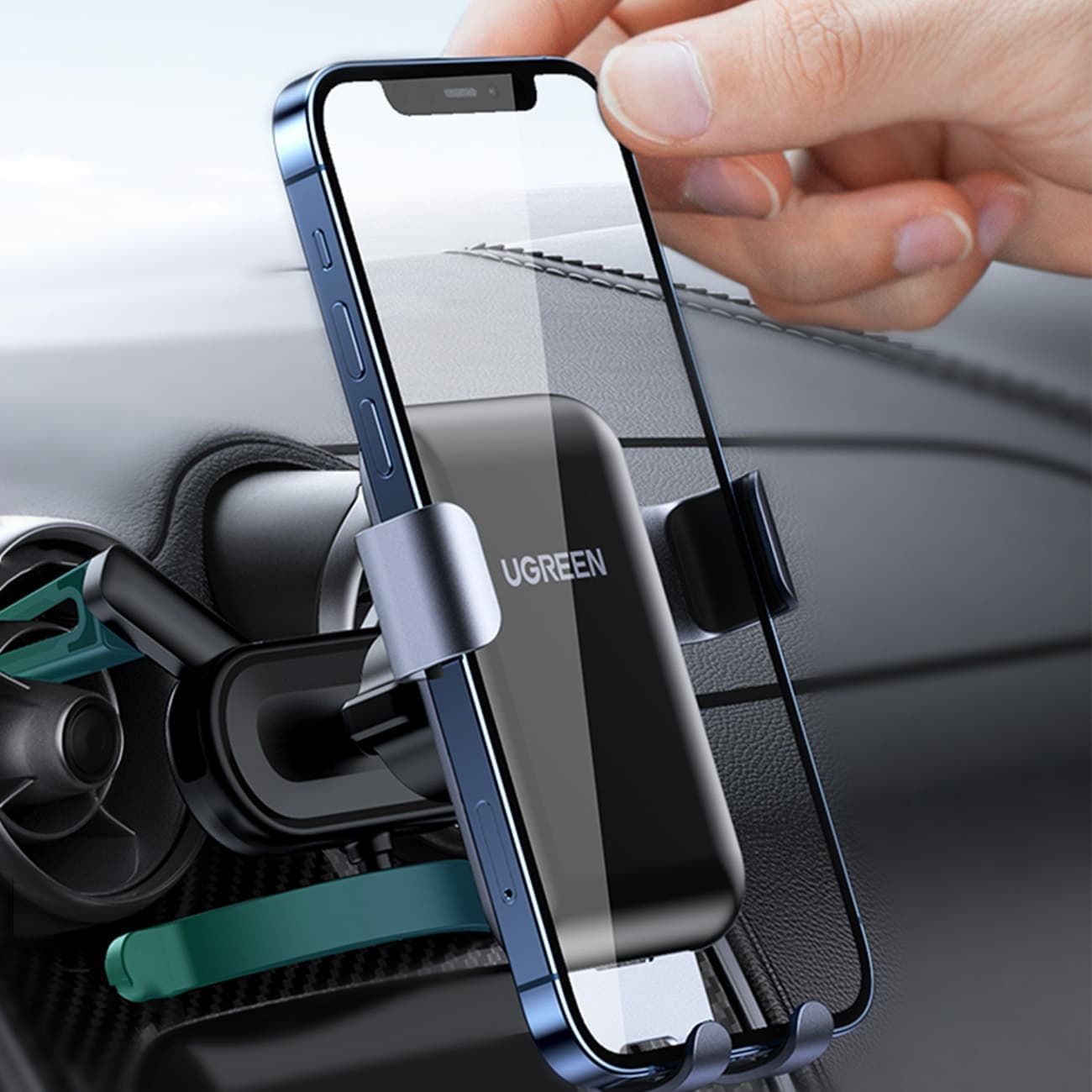 Ugreen gravitational car holder for turbine air vent Γκρί (LP274) 3