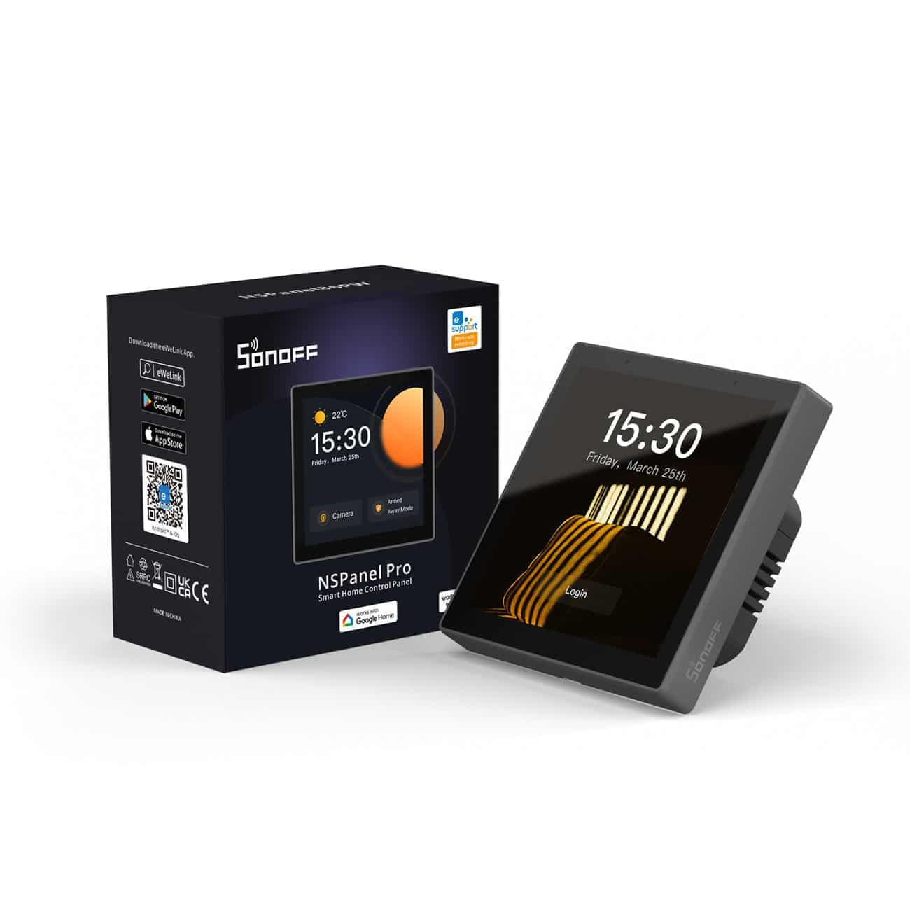 Sonoff smart home control panel with touchscreen Zigbee 3.0 Google Assistant, Alexa (Μαύρο) (NSPanel Pro) 5