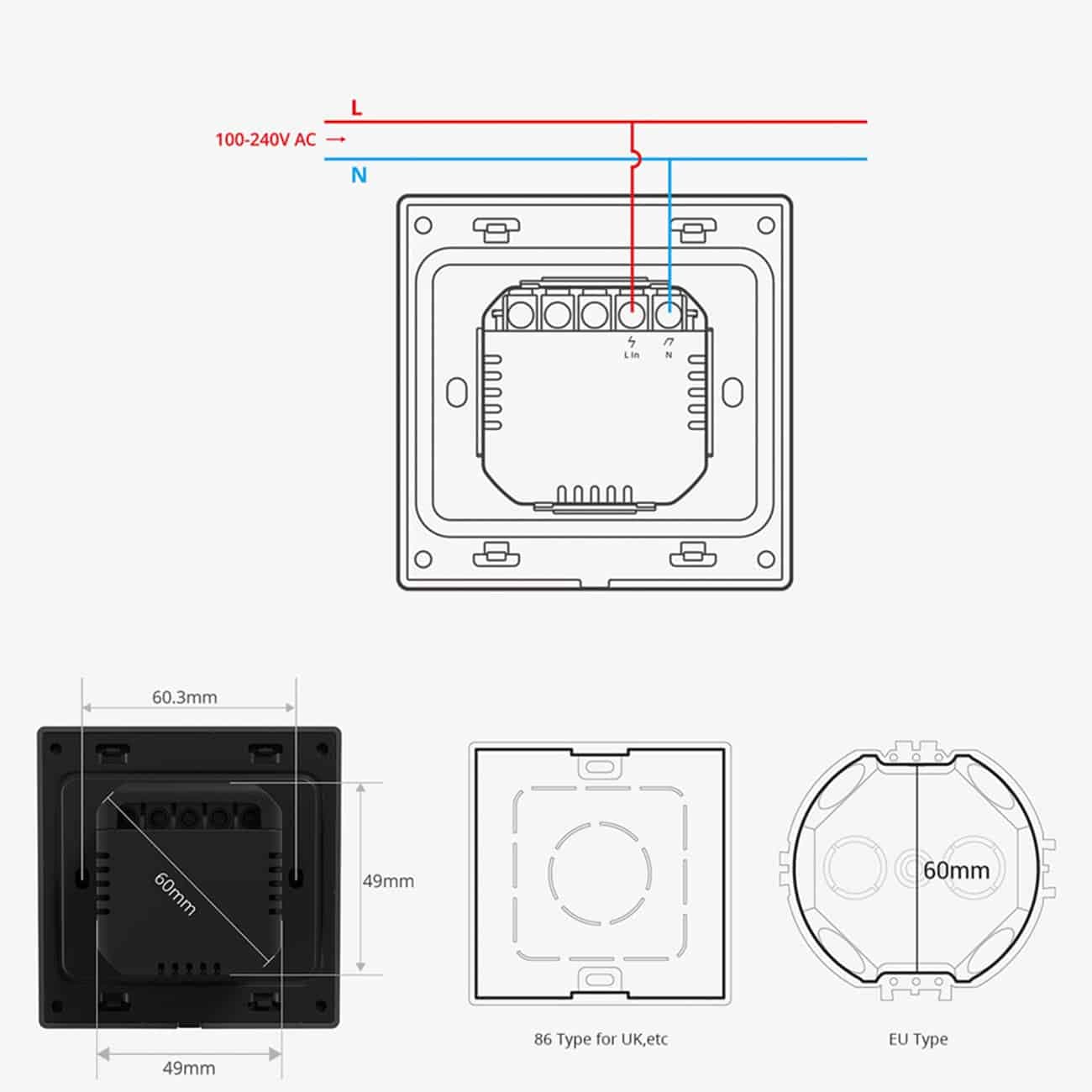 Sonoff smart home control panel with touchscreen Zigbee 3.0 Google Assistant, Alexa (Μαύρο) (NSPanel Pro) 7
