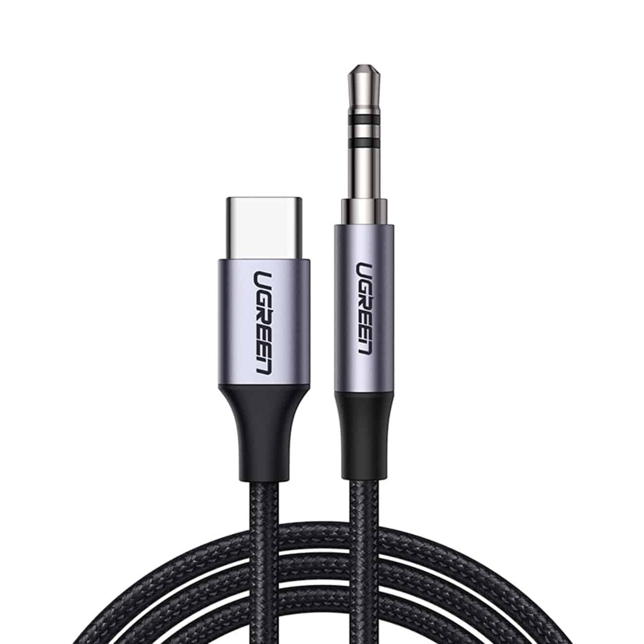 Ugreen cable USB C - mini jack 3.5mm 1m Γκρί (AV143)