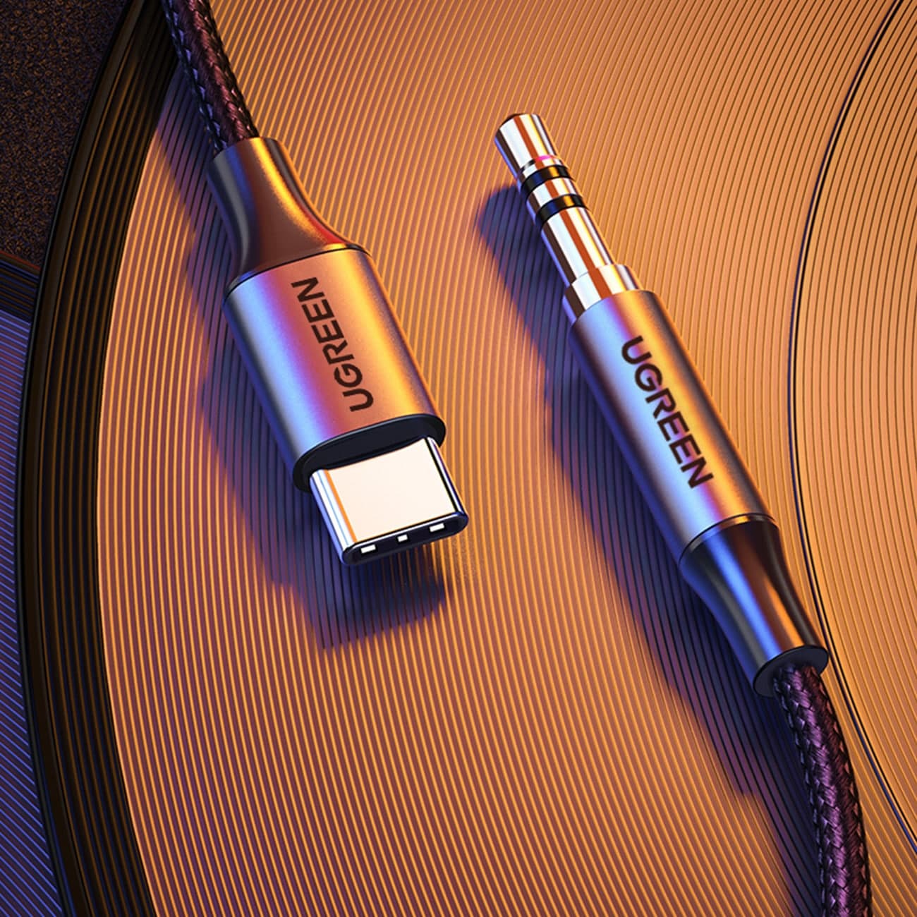 Ugreen cable USB C - mini jack 3.5mm 1m Γκρί (AV143) 13