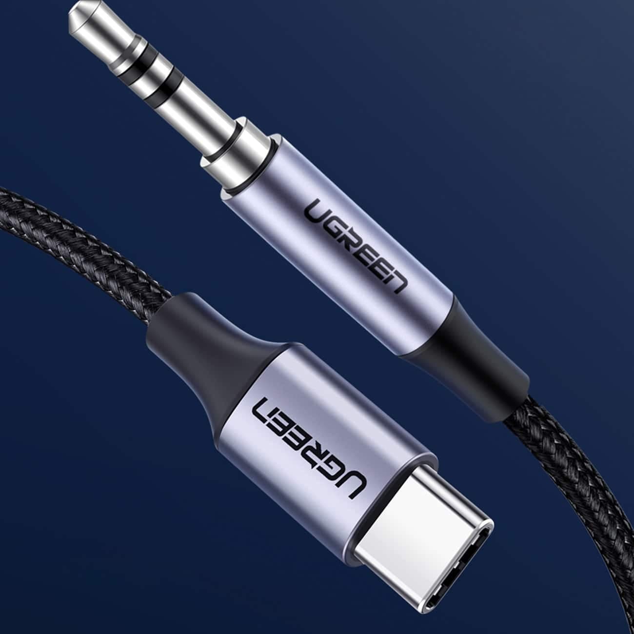 Ugreen cable USB C - mini jack 3.5mm 1m Γκρί (AV143) 7