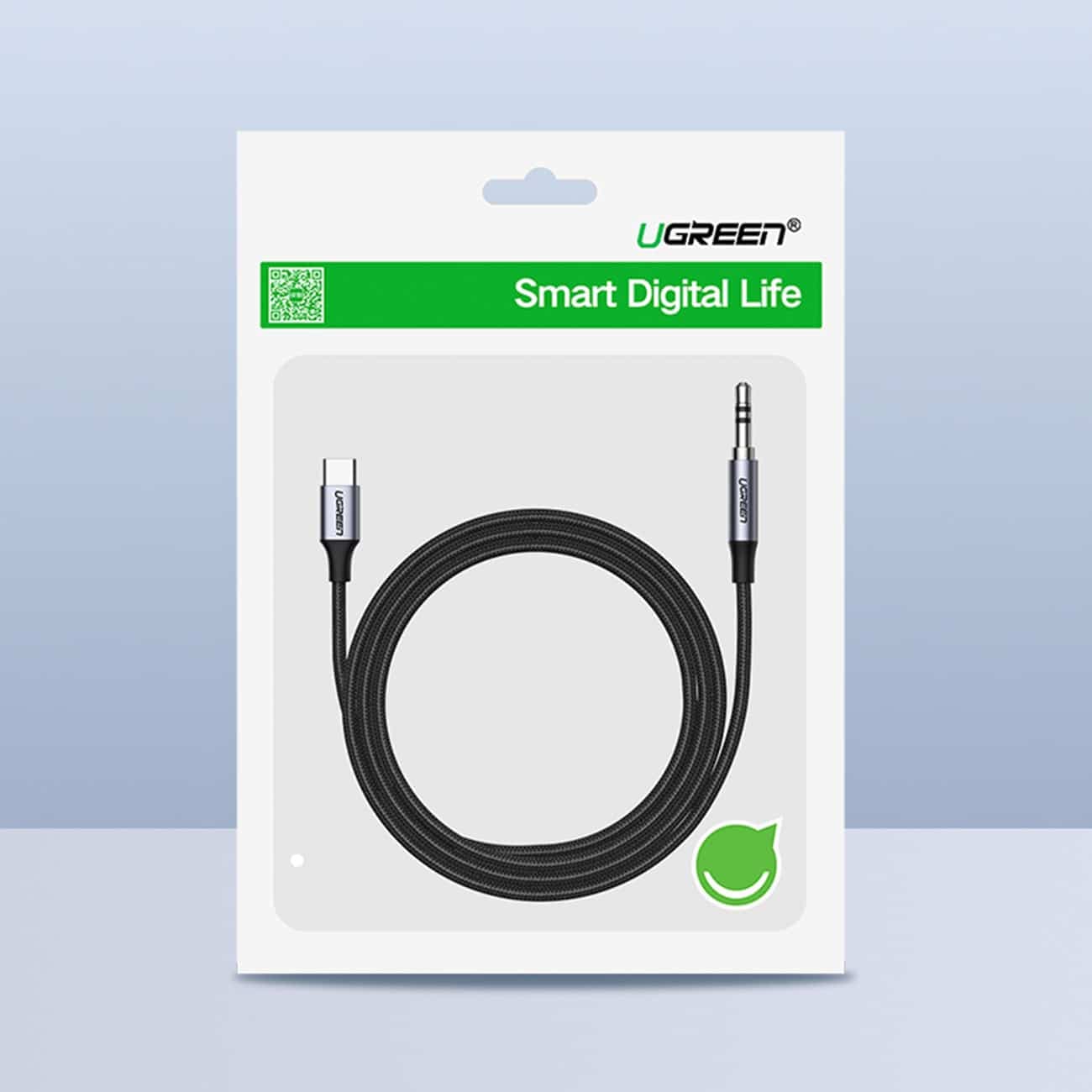 Ugreen cable USB C - mini jack 3.5mm 1m Γκρί (AV143) 5