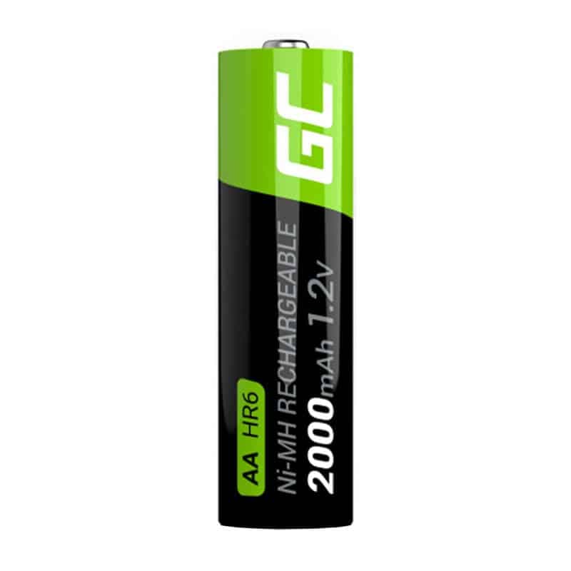 Green Cell Rechargeable Batteries Sticks 4x AA HR6 2000 mAh 2