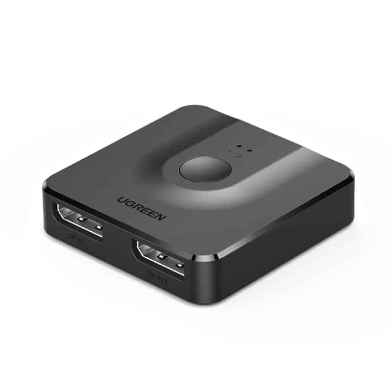 Ugreen CM430 signal splitter 2x DisplayPort (input) to 1x DisplayPort (output) 4K / 1080p switch Μαύρο (60622)