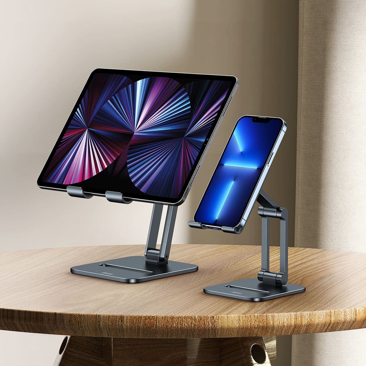 Baseus Desktop Biaxial Foldable metal tablet stand gray (LUSZ000113) 8