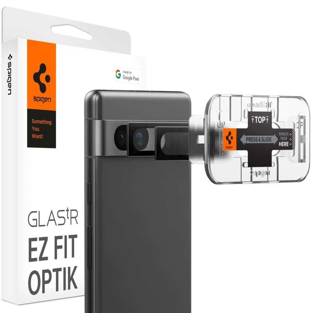 Spigen - Optik.tR EZ Fit Camera Glass (2 pack) - Google Pixel 7a - Black
