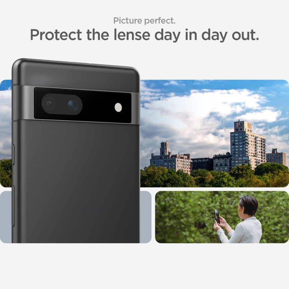Spigen - Optik.tR EZ Fit Camera Glass (2 pack) - Google Pixel 7a - Black 13