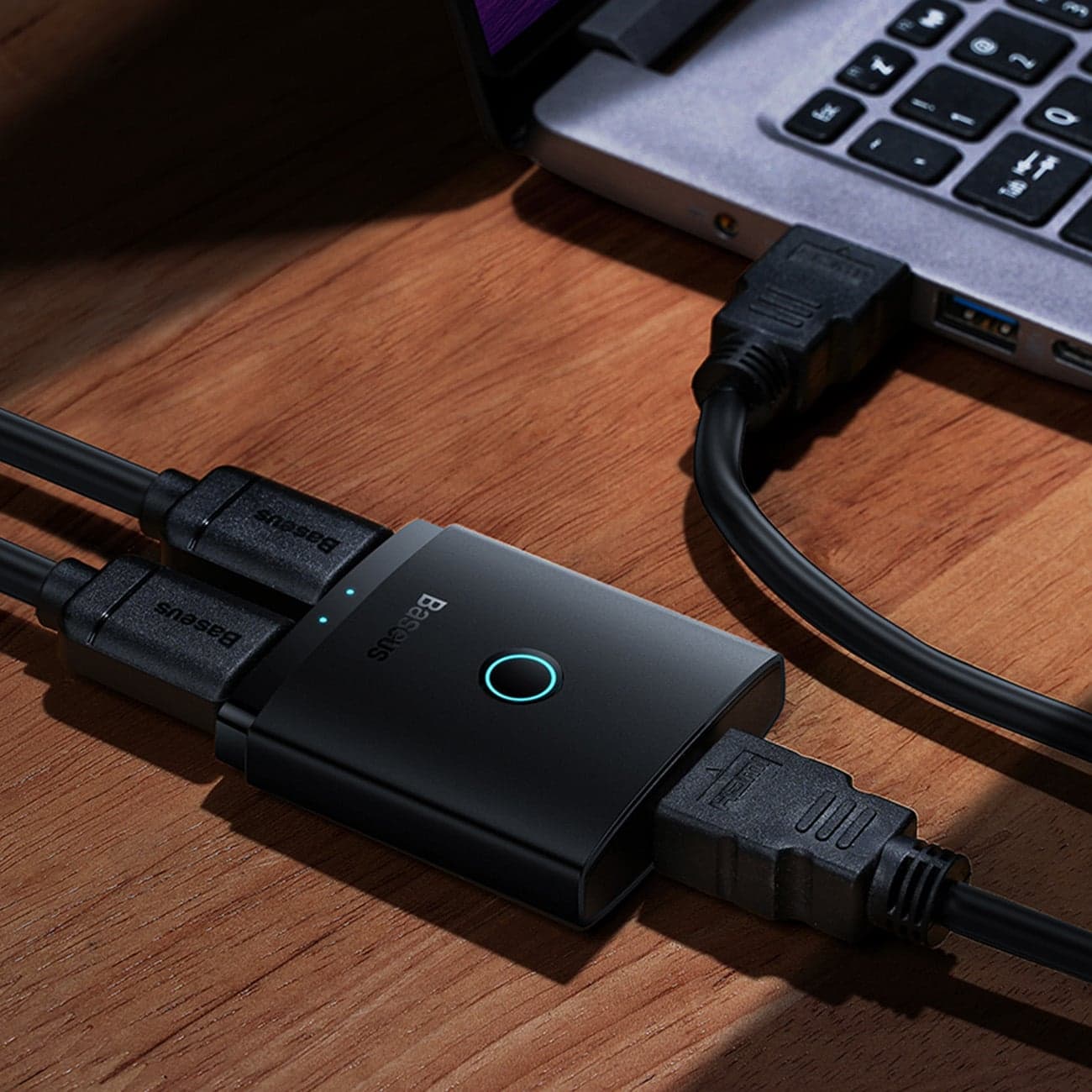 Baseus AirJoy 2in1 4K 60Hz bi-directional HDMI adapter - Μαύρο 9
