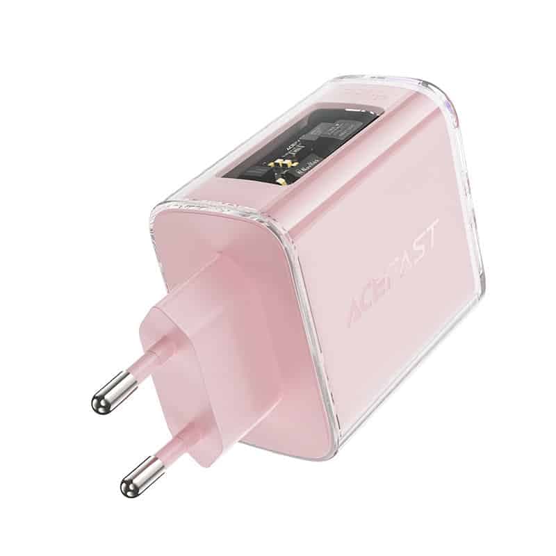 Acefast charger GaN 65W 3 ports (1xUSB, 2xUSB C) Μώβ (A45) 6