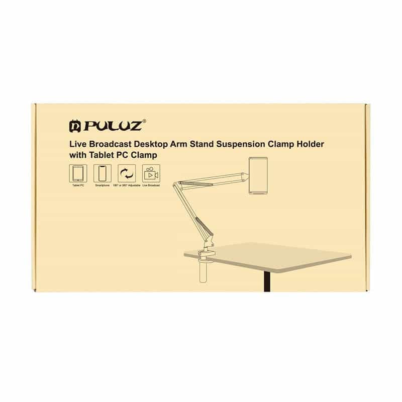 Desk stand Puluz with phone/tablet holder (black) 2