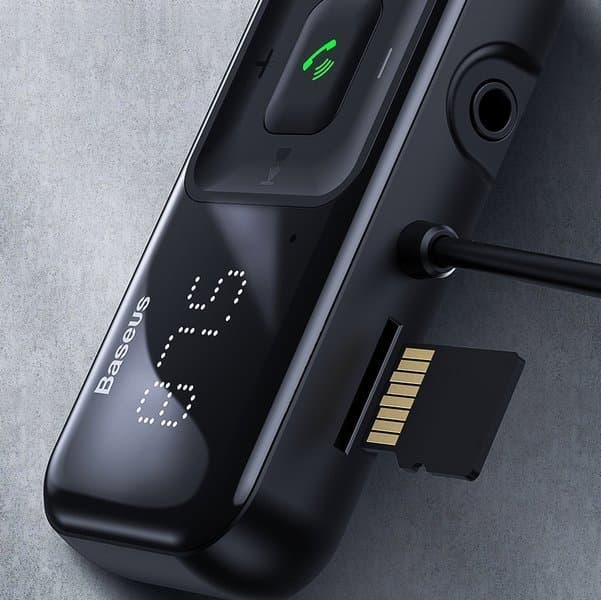 Baseus S-16 (Overseas edition) Wireless Bluetooth FM transmitter with charger (Μαύρο) 8