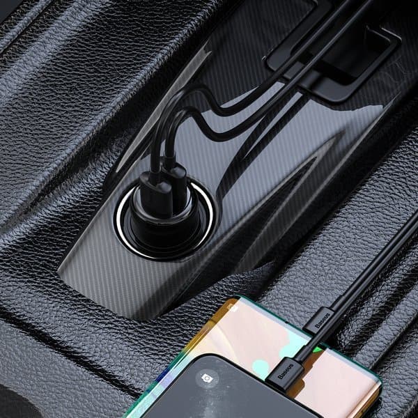 Baseus S-16 (Overseas edition) Wireless Bluetooth FM transmitter with charger (Μαύρο) 6