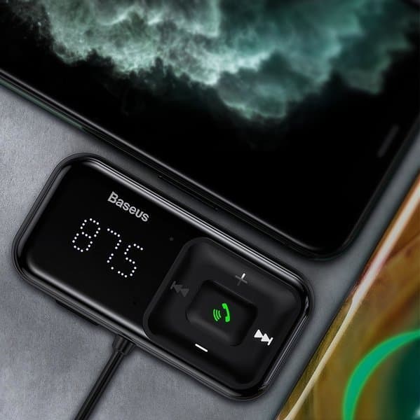 Baseus S-16 (Overseas edition) Wireless Bluetooth FM transmitter with charger (Μαύρο) 7