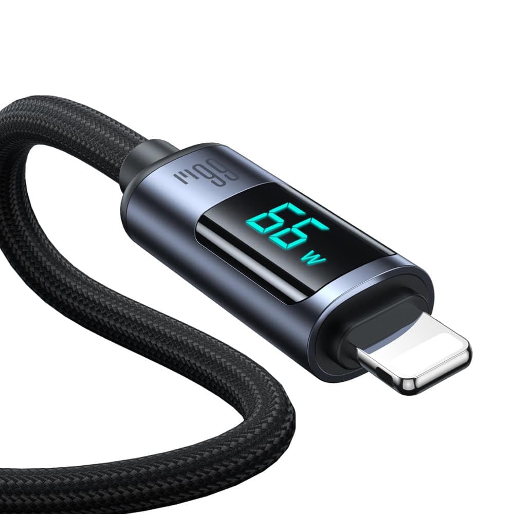 Joyroom cable USB C - USB A 66W 1.2m with LED display (Μαύρο) (S-AC066A16) 11