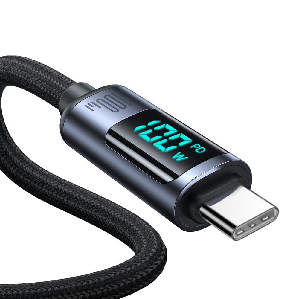 Joyroom καλώδιο USB C - USB C 100W 1.2m with LED display (Μαύρο) (S-CC100A16) 11