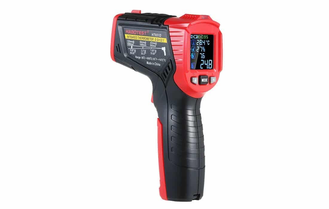Habotest HT651D Ψηφιακό πυρόμετρο λέιζερ, μετρητής υγρασίας