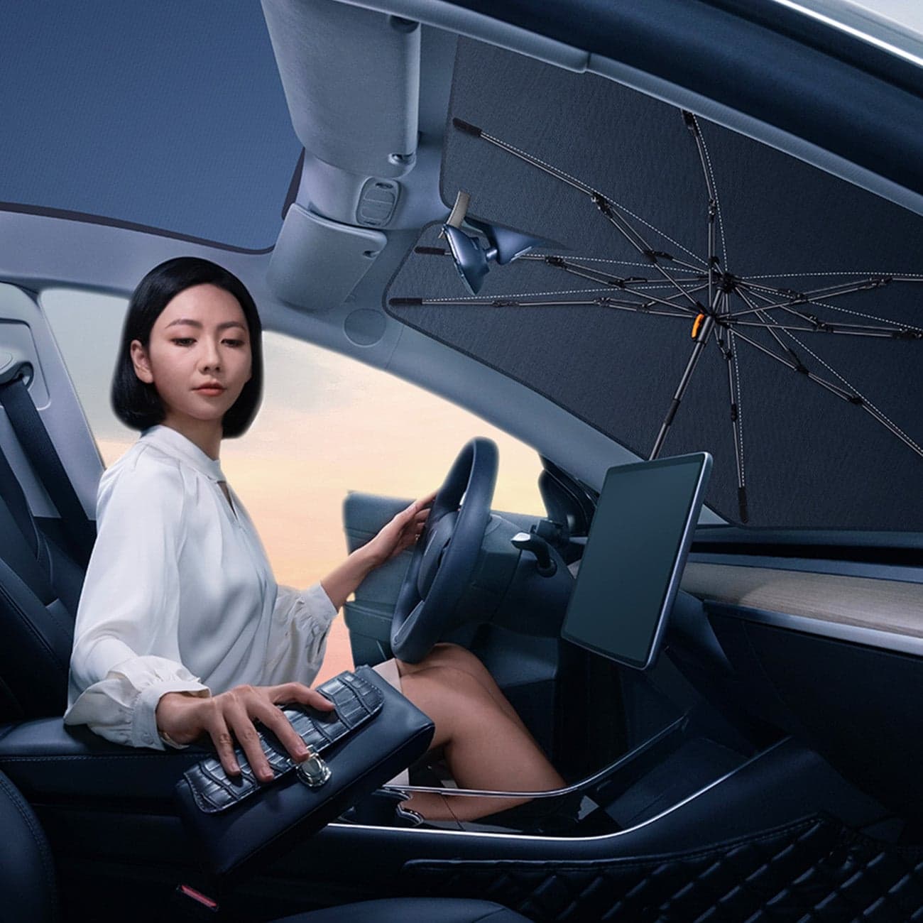 Sunshade for the windscreen Baseus CoolRide CRKX000001 - Μαύρο 10