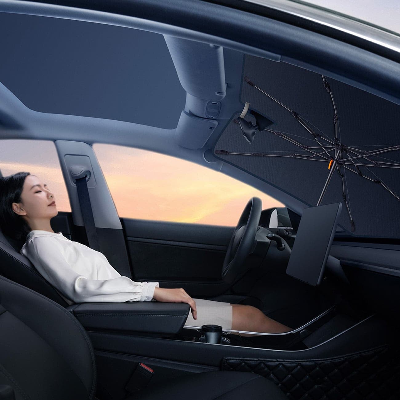 Sunshade for the windscreen Baseus CoolRide CRKX000001 - Μαύρο 13