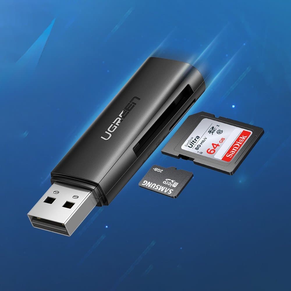 Ugreen CM264 USB 3.0 SD/TF card reader - Μαύρο 4