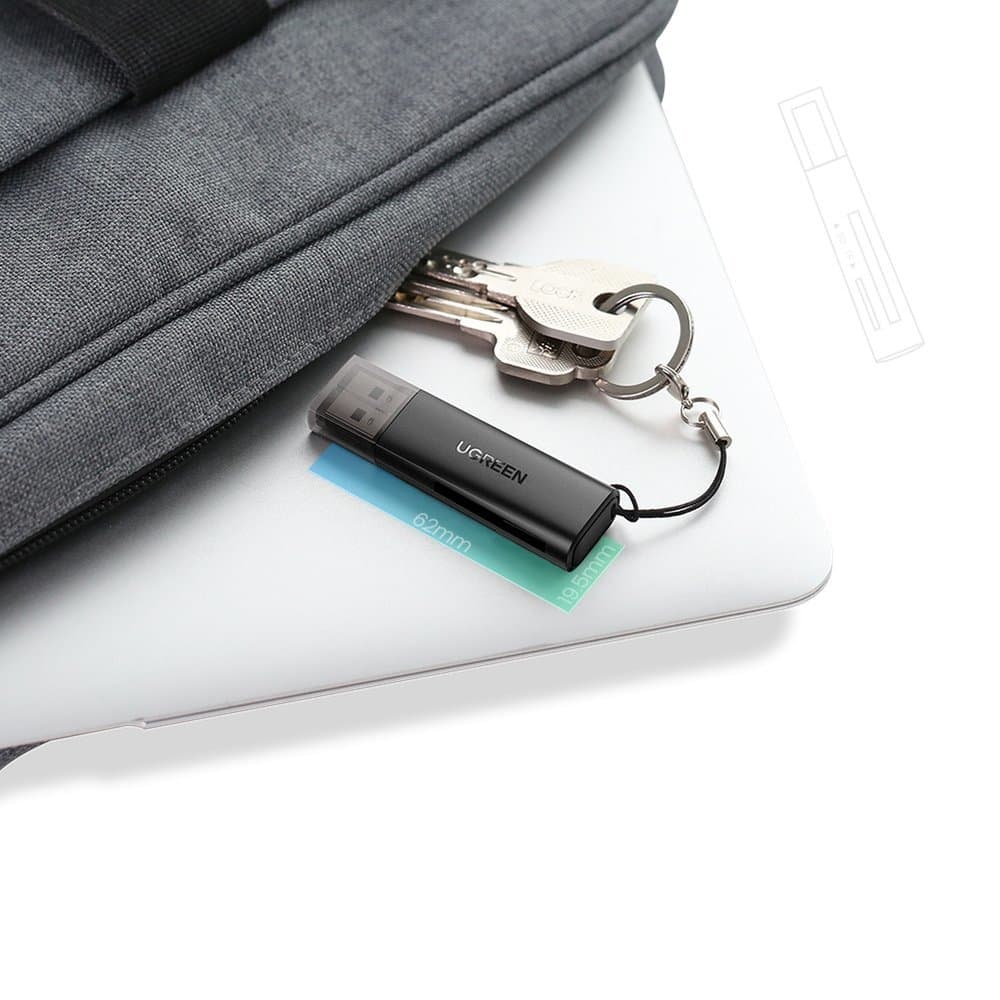 Ugreen CM264 USB 3.0 SD/TF card reader - Μαύρο 3