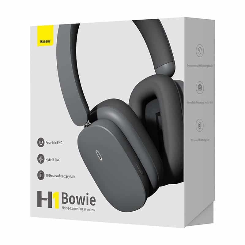 Baseus Bowie H1 Wireless headphones  Bluetooth 5.2 ANC (Γκρι) 5