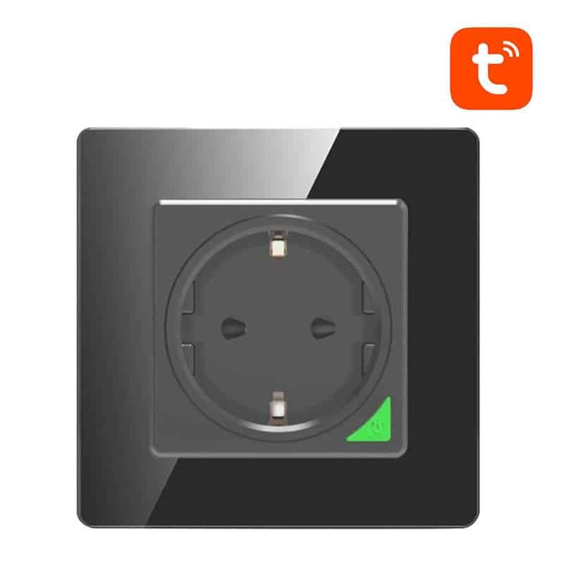 Smart WiFi Wall Socket Avatto N-WOT10-EU-B TUYA (Μαύρο)