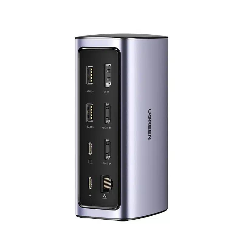 Ugreen Multifunction HUB 12in1 USB C USB HDMI DP RJ45 AUX SD TF Γκρί (CM555)