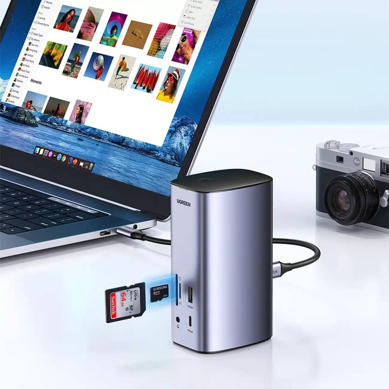 Ugreen Multifunction HUB 12in1 USB C USB HDMI DP RJ45 AUX SD TF Γκρί (CM555) 12