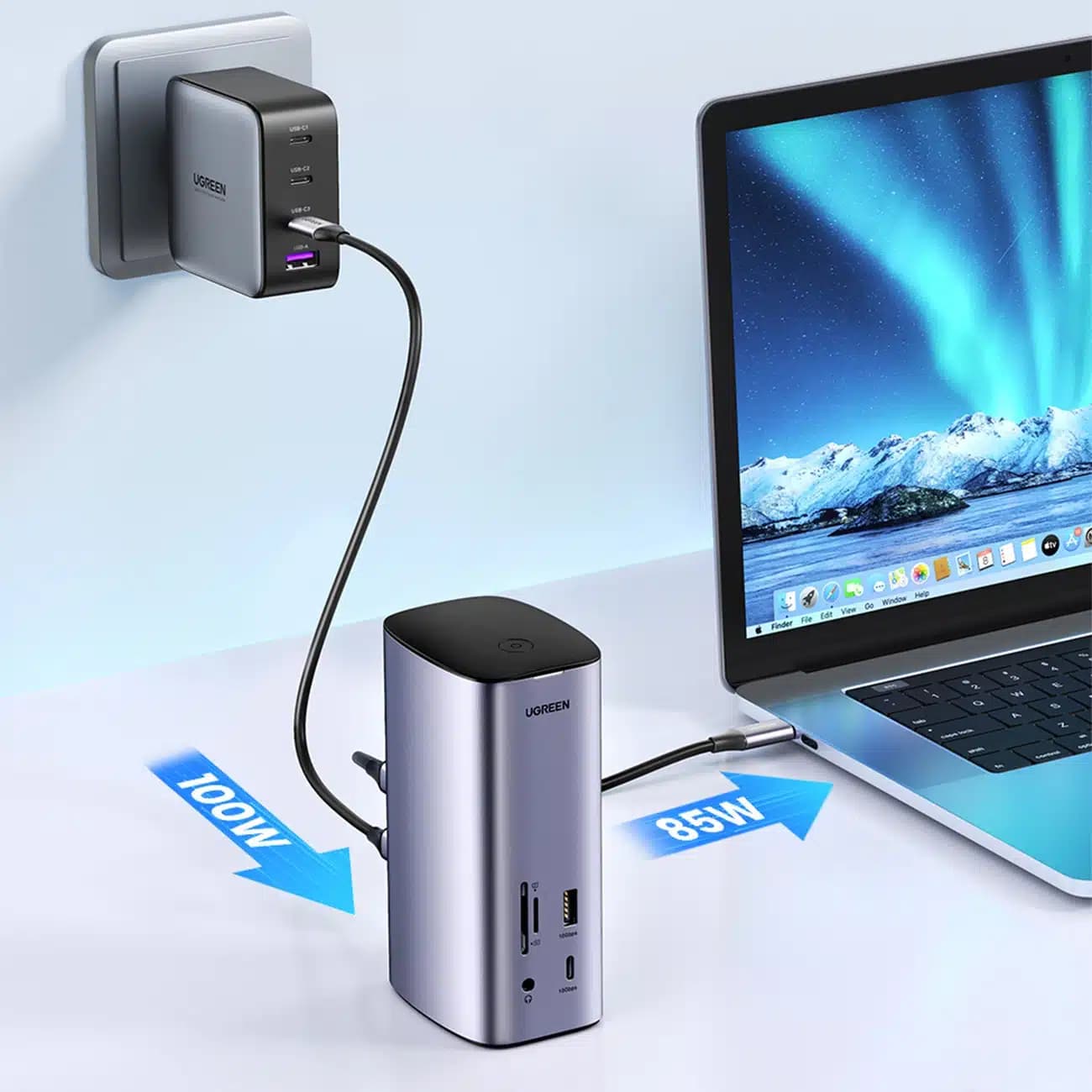 Ugreen Multifunction HUB 12in1 USB C USB HDMI DP RJ45 AUX SD TF Γκρί (CM555) 8