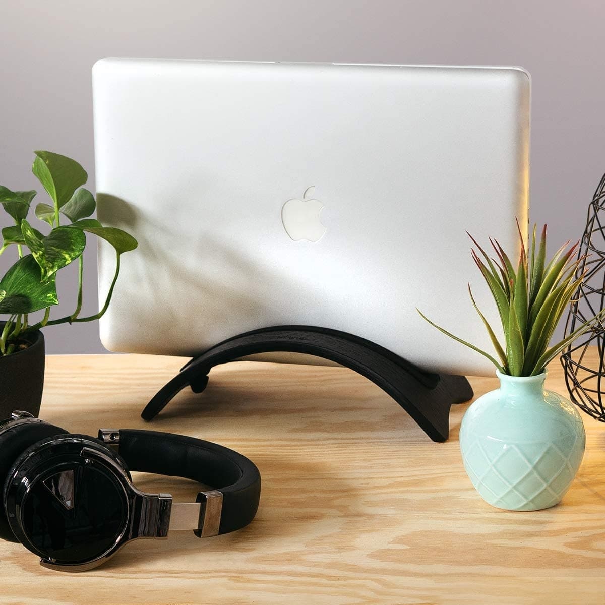 Kalibri Ξύλινη βάση φορητού υπολογιστή για Apple MacBook Air/ Pro Retina (Δρυς Μαύρο) 7