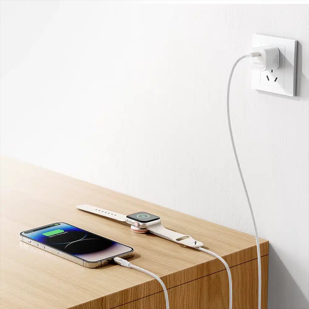 Joyroom 2 in 1 Lightning cable and inductive charger for Apple Watch 1.5m (Λευκό) (S-IW011) 10