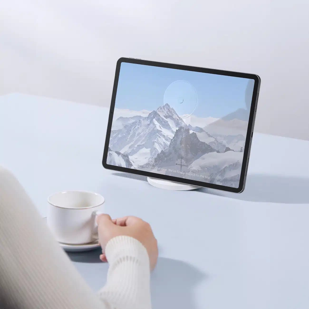 Baseus MagPro magnetic standing holder for the phone - Λευκό 8
