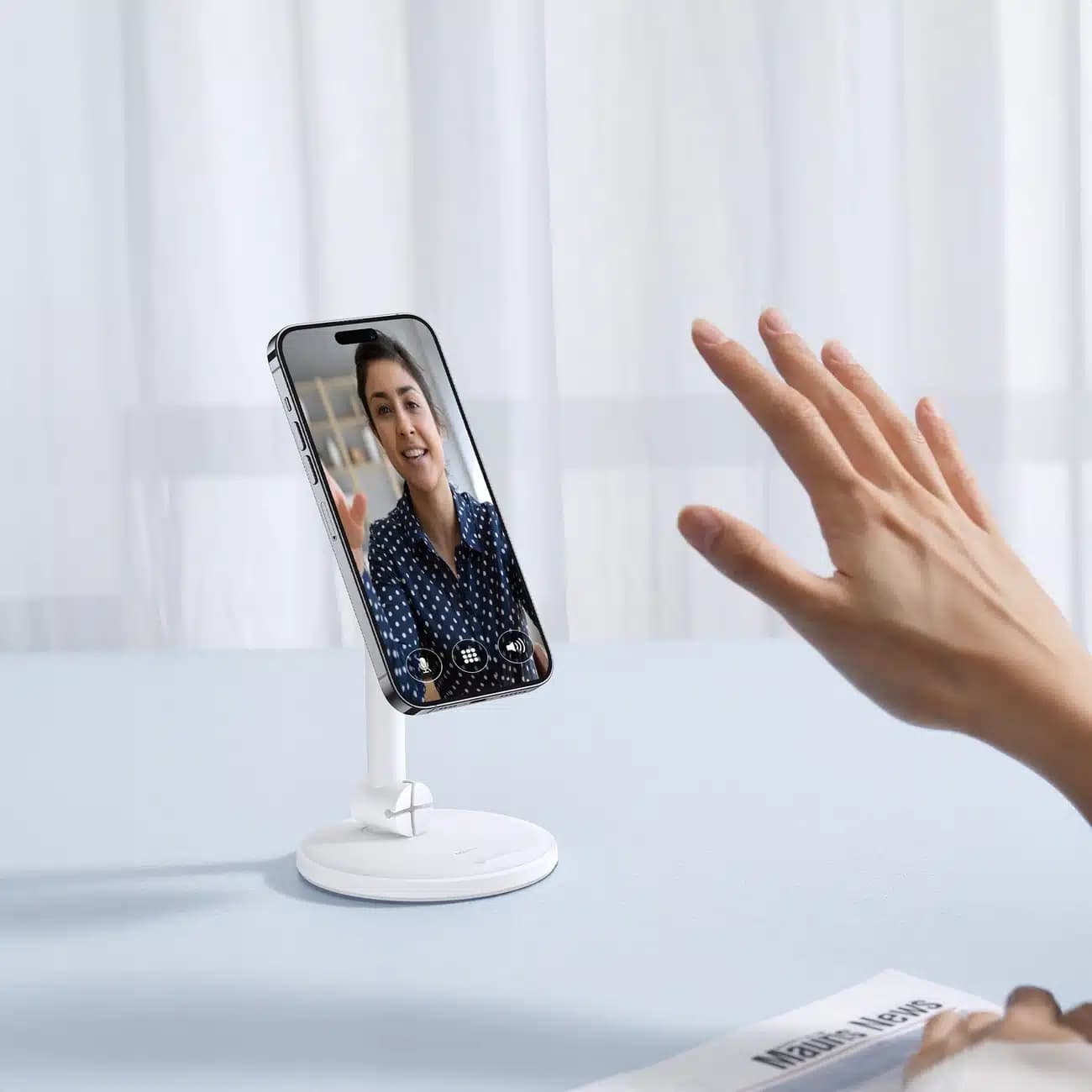 Baseus MagPro magnetic standing holder for the phone - Λευκό 9