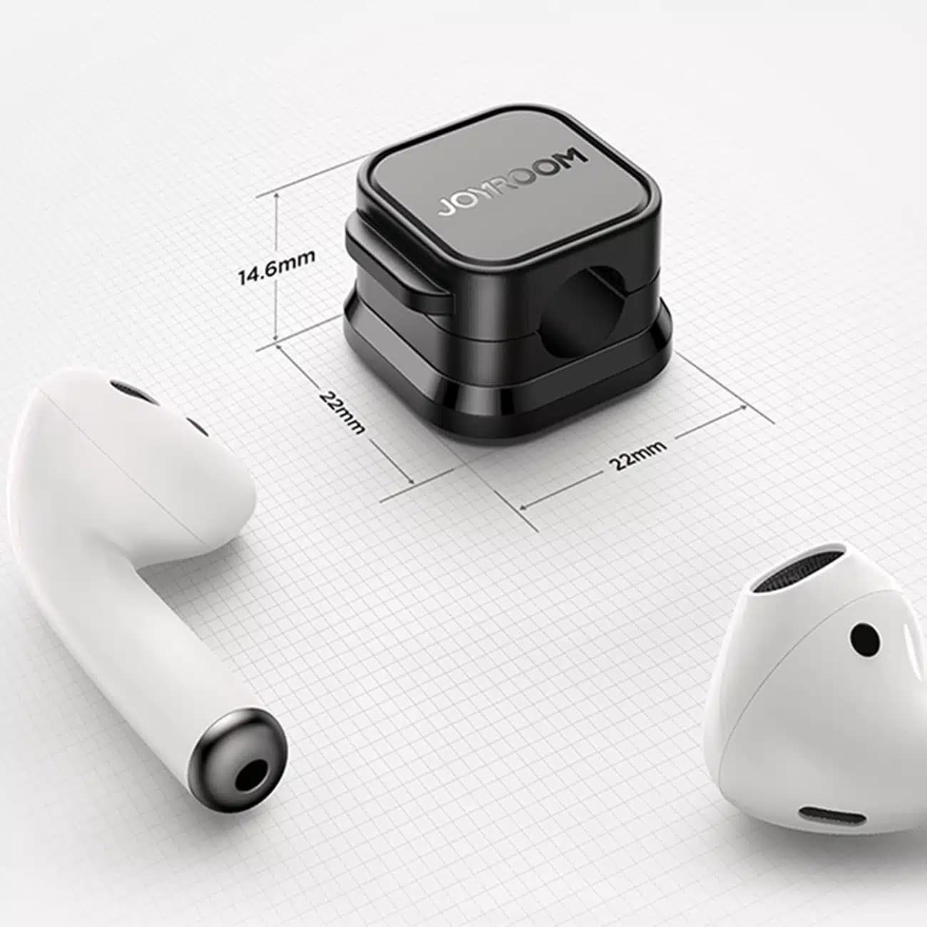 Joyroom JR-ZS368 magnetic cable organizer - Μαύρο (3 pcs.) 13
