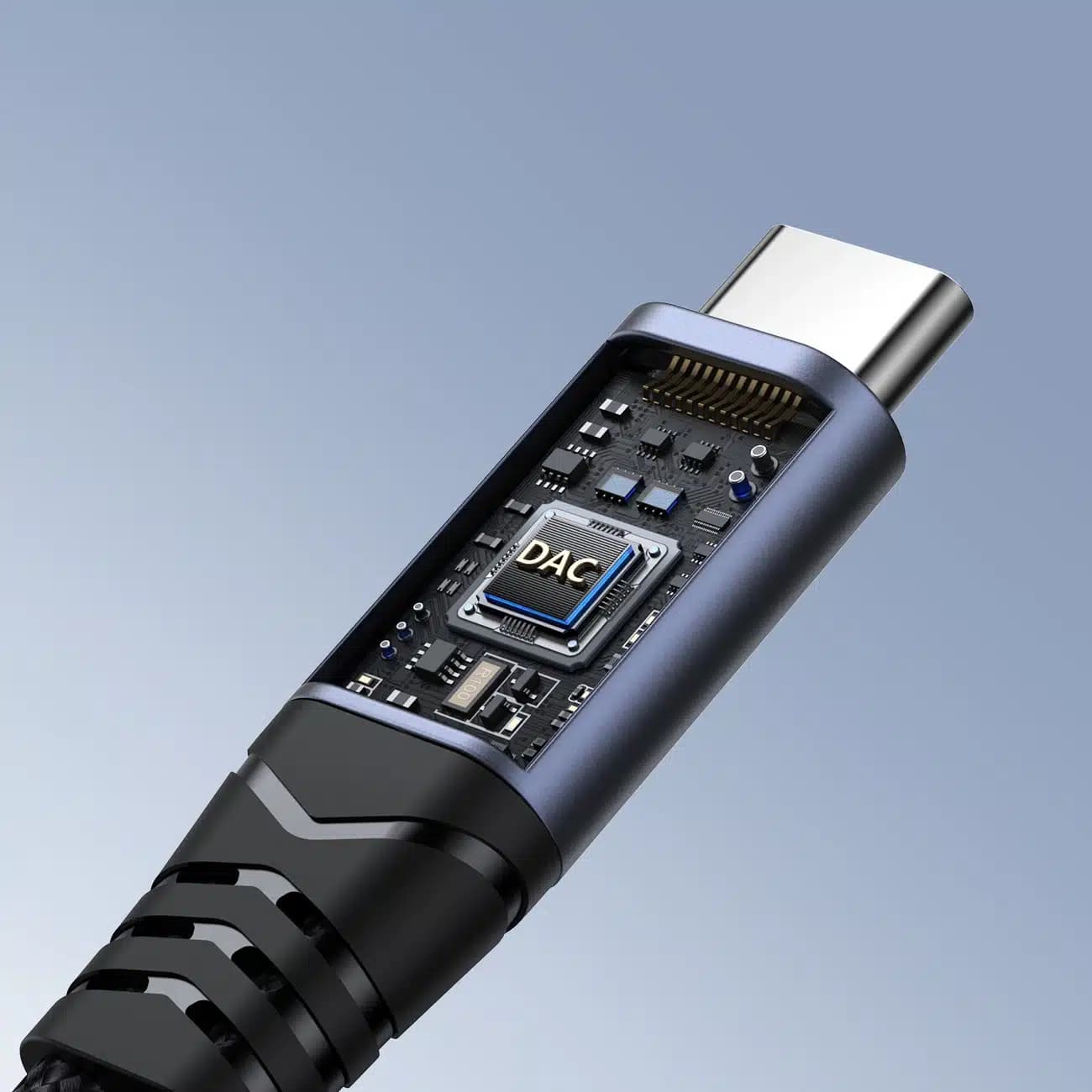 Joyroom SY-C02 2in1 DAC adapter USB-C to USB-C / 3.5 mm mini jack - Μαύρο 9