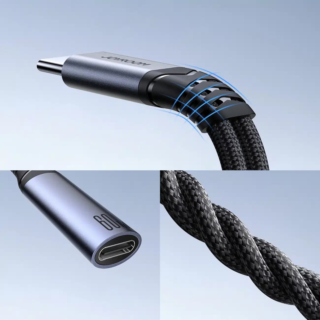 Joyroom SY-C03 USB-C to 2x USB-C 2in1 DAC adapter - Μαύρο 4