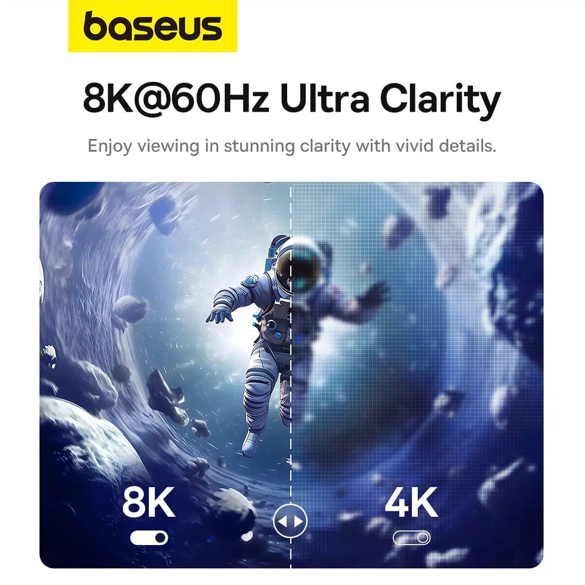 Baseus High Definition Series USB-C to DisplayPort 1.4 8K 60Hz Unidirectional Καλώδιο 1.5m - Μαύρο 12