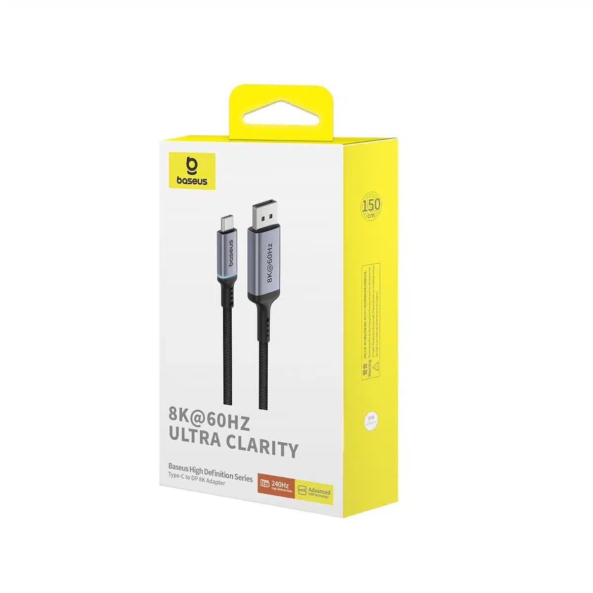 Baseus High Definition Series USB-C to DisplayPort 1.4 8K 60Hz Unidirectional Καλώδιο 1.5m - Μαύρο 5