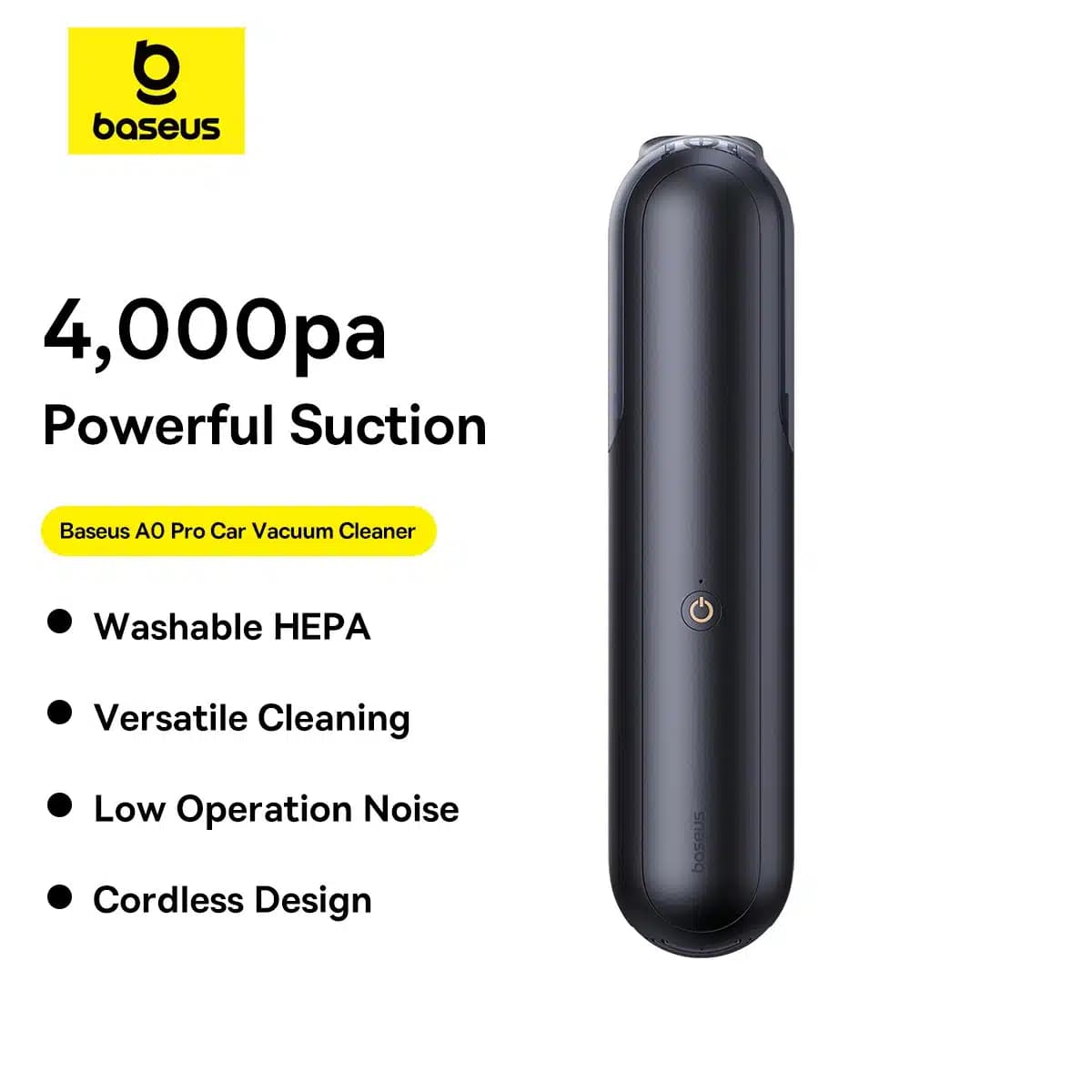Baseus A0 Pro 4000Pa HEPA Ασύρματο car Ηλεκτρική σκούπα - Μαύρο 11