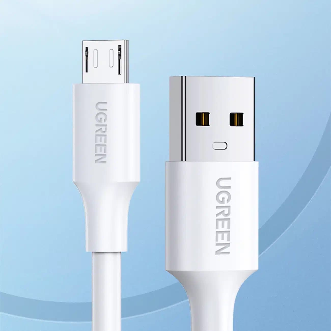 USB - micro USB cable Ugreen US289 1 m - Λευκό 2