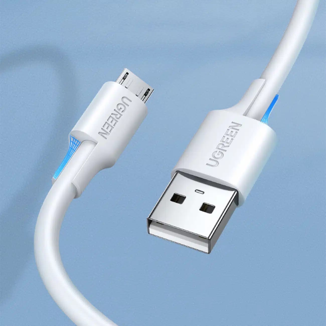 USB - micro USB cable Ugreen US289 1 m - Λευκό 4