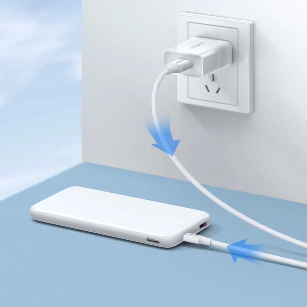 USB - micro USB cable Ugreen US289 1 m - Λευκό 5
